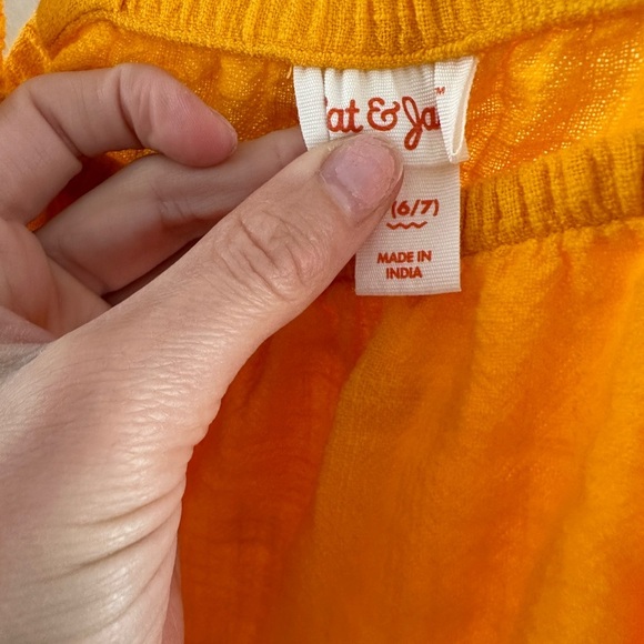 Cat & Jack little girls dress golden yellow dress summer tank top dress size 6/7 - Picture 6 of 7